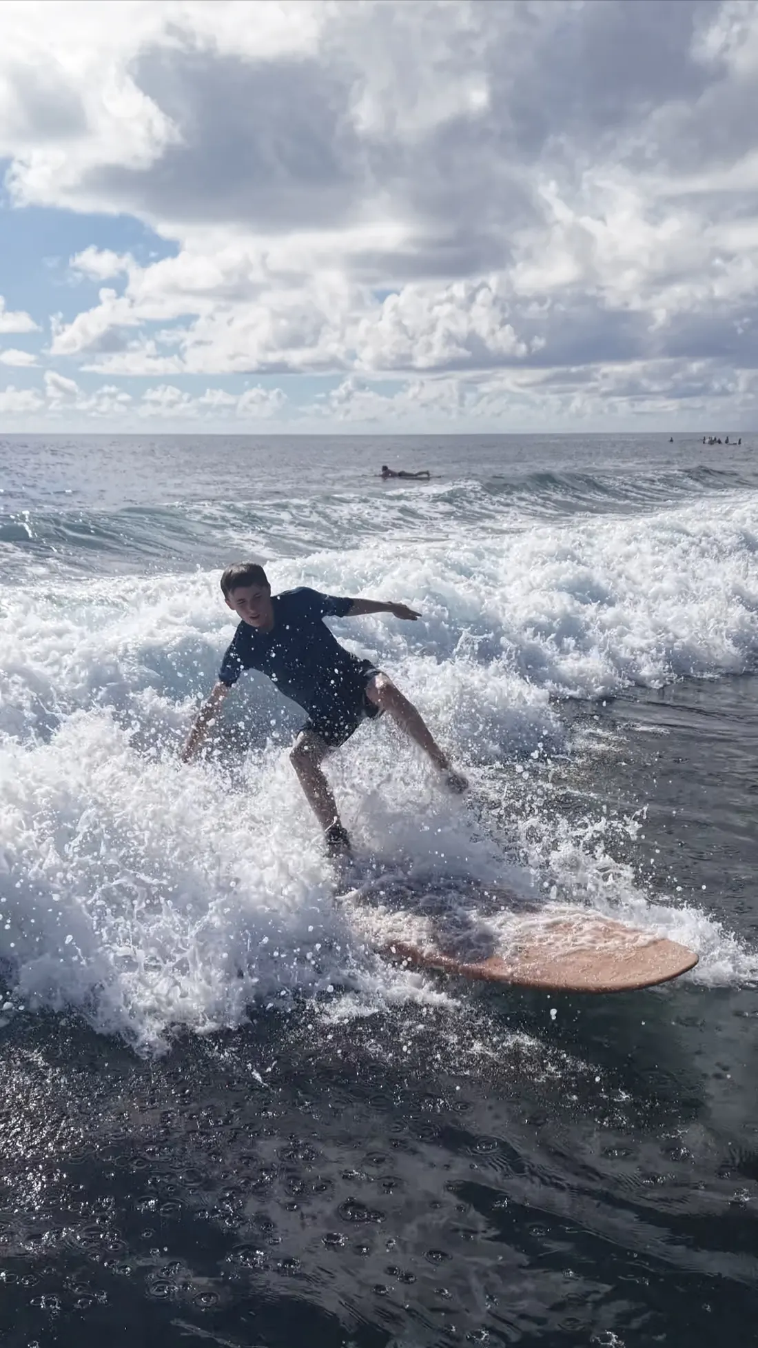 Bottom turn with spray